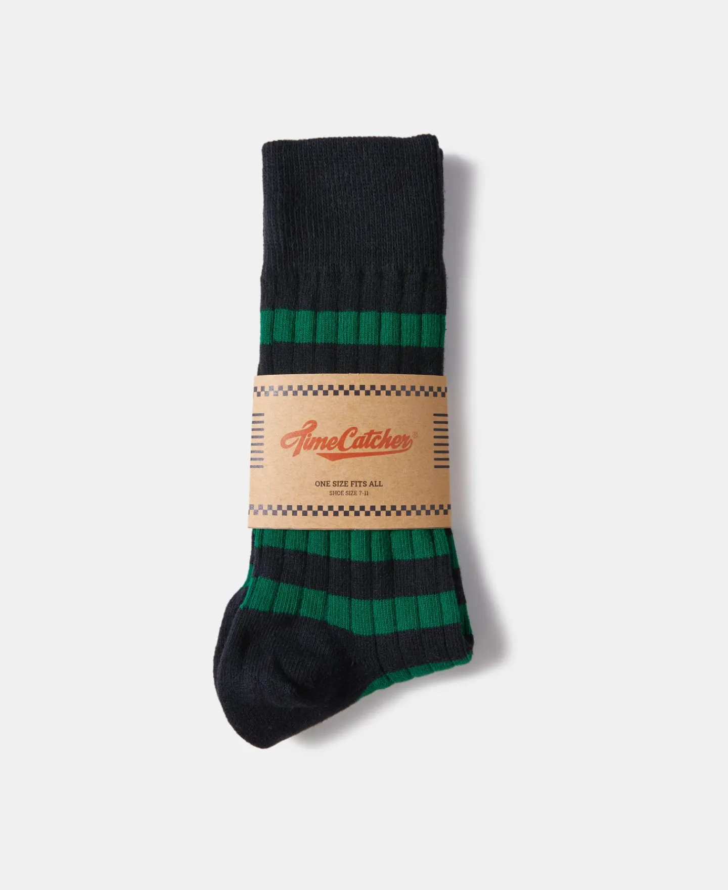 Sale Retro Striped Cotton Socks - Black/Green Socks | Tank Tops&vests&boxers