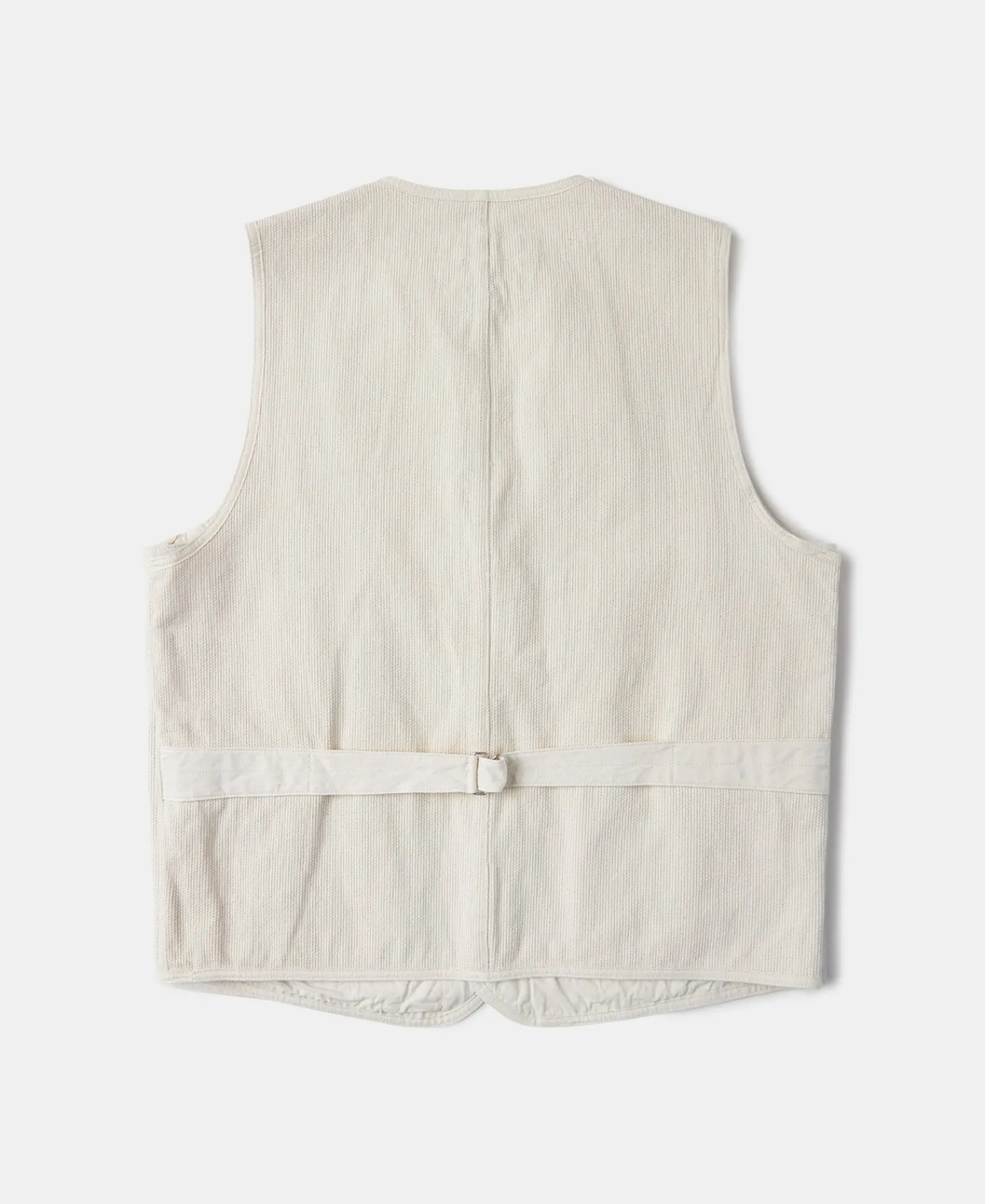 Clearance Round Neck Sashiko Jacquard Work Vest Waistcoats