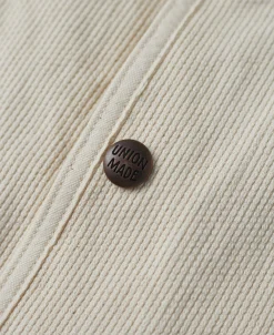 Clearance Round Neck Sashiko Jacquard Work Vest Waistcoats