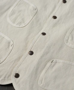 Clearance Round Neck Sashiko Jacquard Work Vest Waistcoats