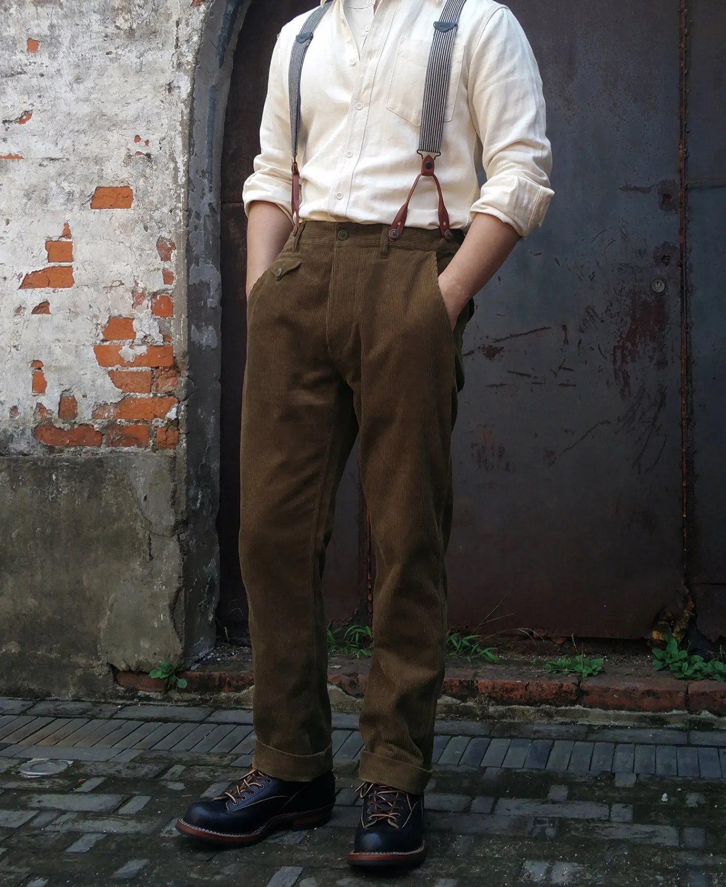 Outlet 1920s 12 oz Corduroy Farmer Work Trousers Pants&trousers