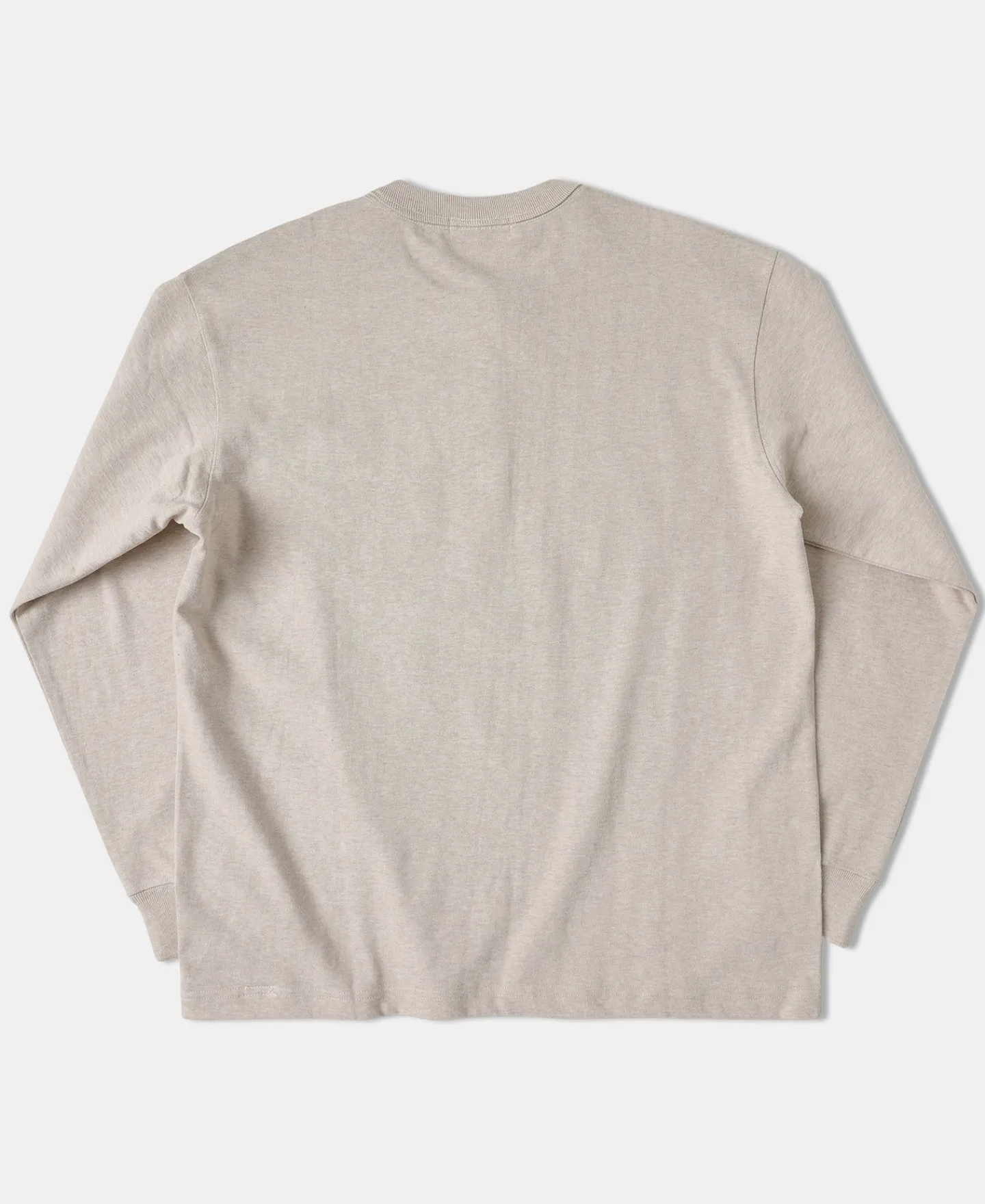 Online 1930s 10.5 oz Cotton Loopwheel Tubular Henley Shirt - Oatmeal Henleys | Long Sleeve T-Shirts
