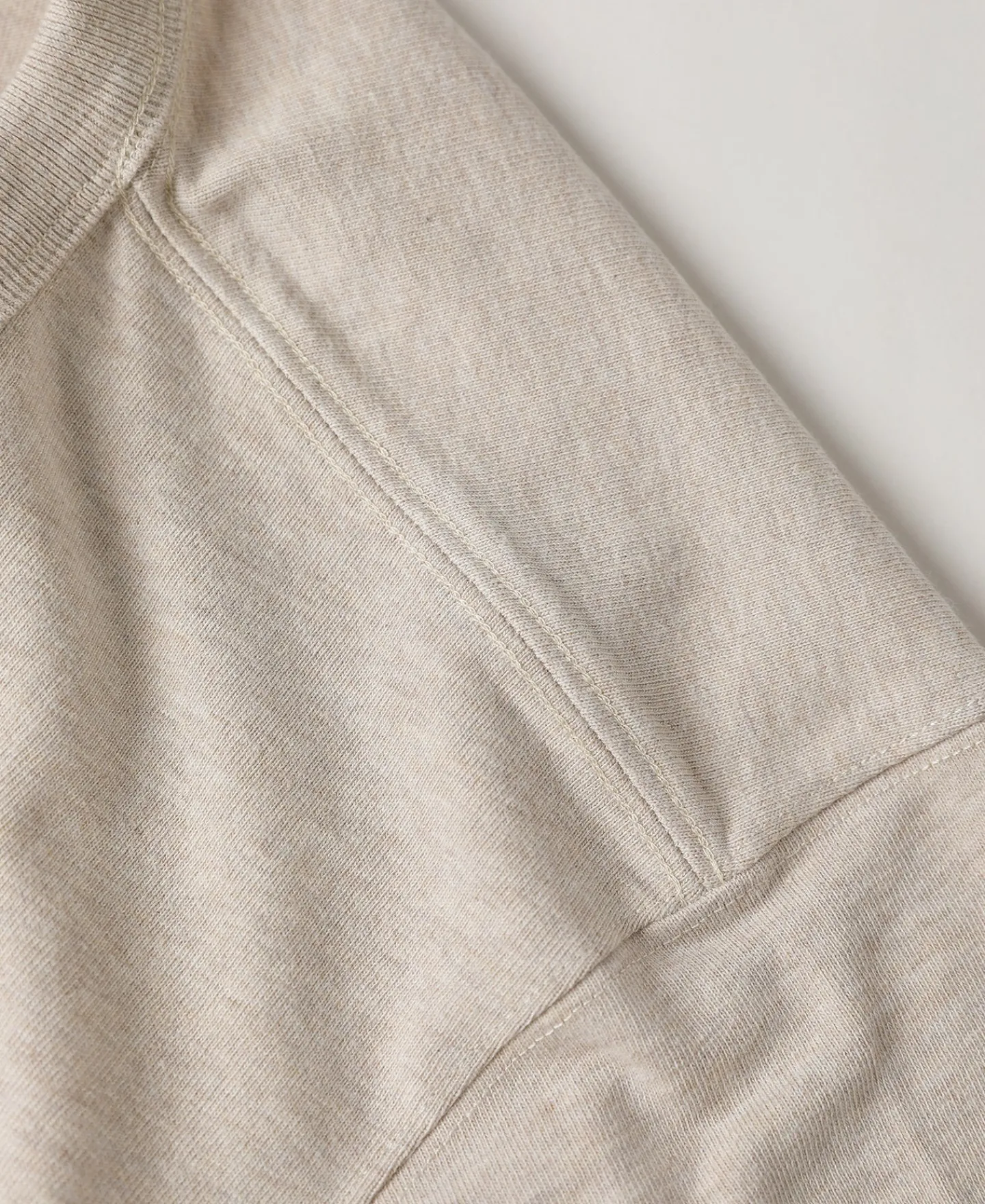 Online 1930s 10.5 oz Cotton Loopwheel Tubular Henley Shirt - Oatmeal Henleys | Long Sleeve T-Shirts