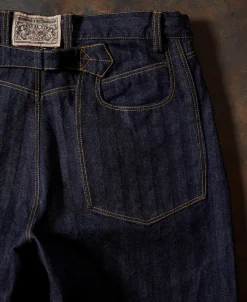 Fashion 1870s 15 oz Herringbone Selvedge Denim Work Jeans Jeans | Denim