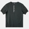 Clearance 1900s 9.8 oz Slub Cotton Henley T-Shirt - Vintage Black Henleys | Short Sleeve T-Shirts