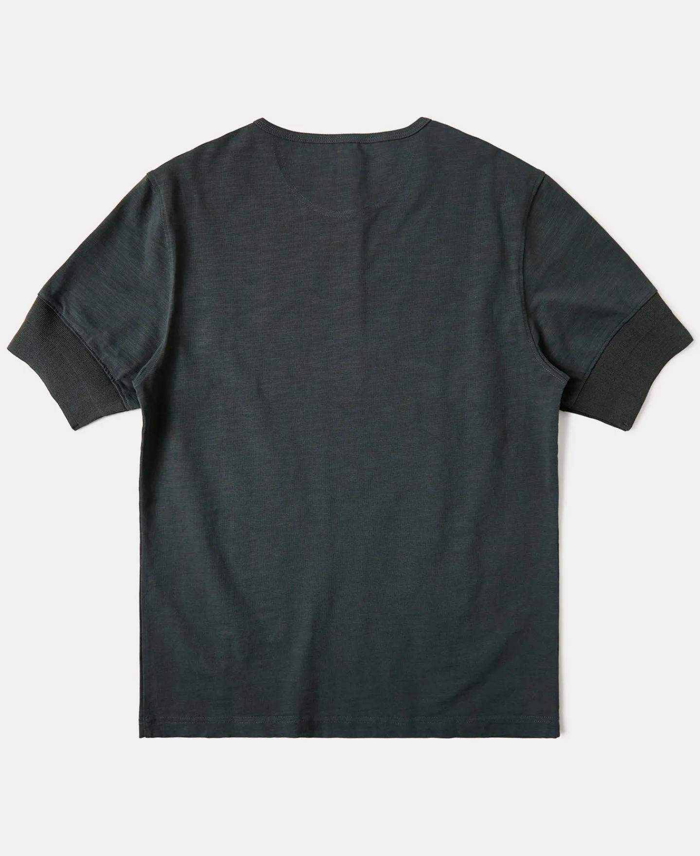 Clearance 1900s 9.8 oz Slub Cotton Henley T-Shirt - Vintage Black Henleys | Short Sleeve T-Shirts