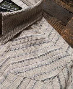 Hot 1950s 8 oz Striped Corduroy Western Shirt Long Sleeve Shirts | Shirts