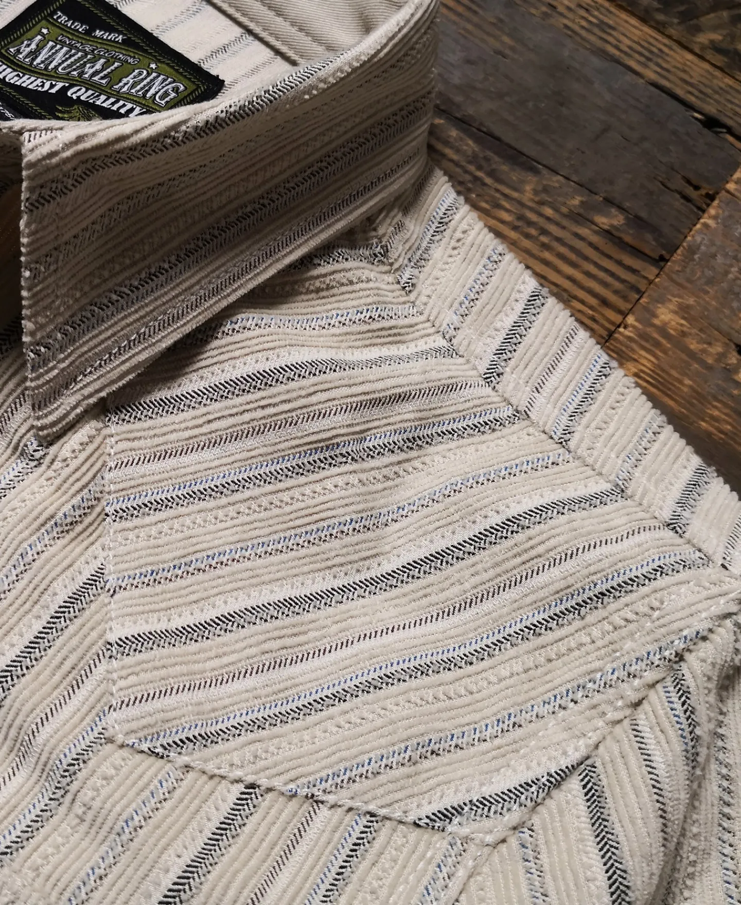 Hot 1950s 8 oz Striped Corduroy Western Shirt Long Sleeve Shirts | Shirts