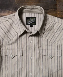 Hot 1950s 8 oz Striped Corduroy Western Shirt Long Sleeve Shirts | Shirts