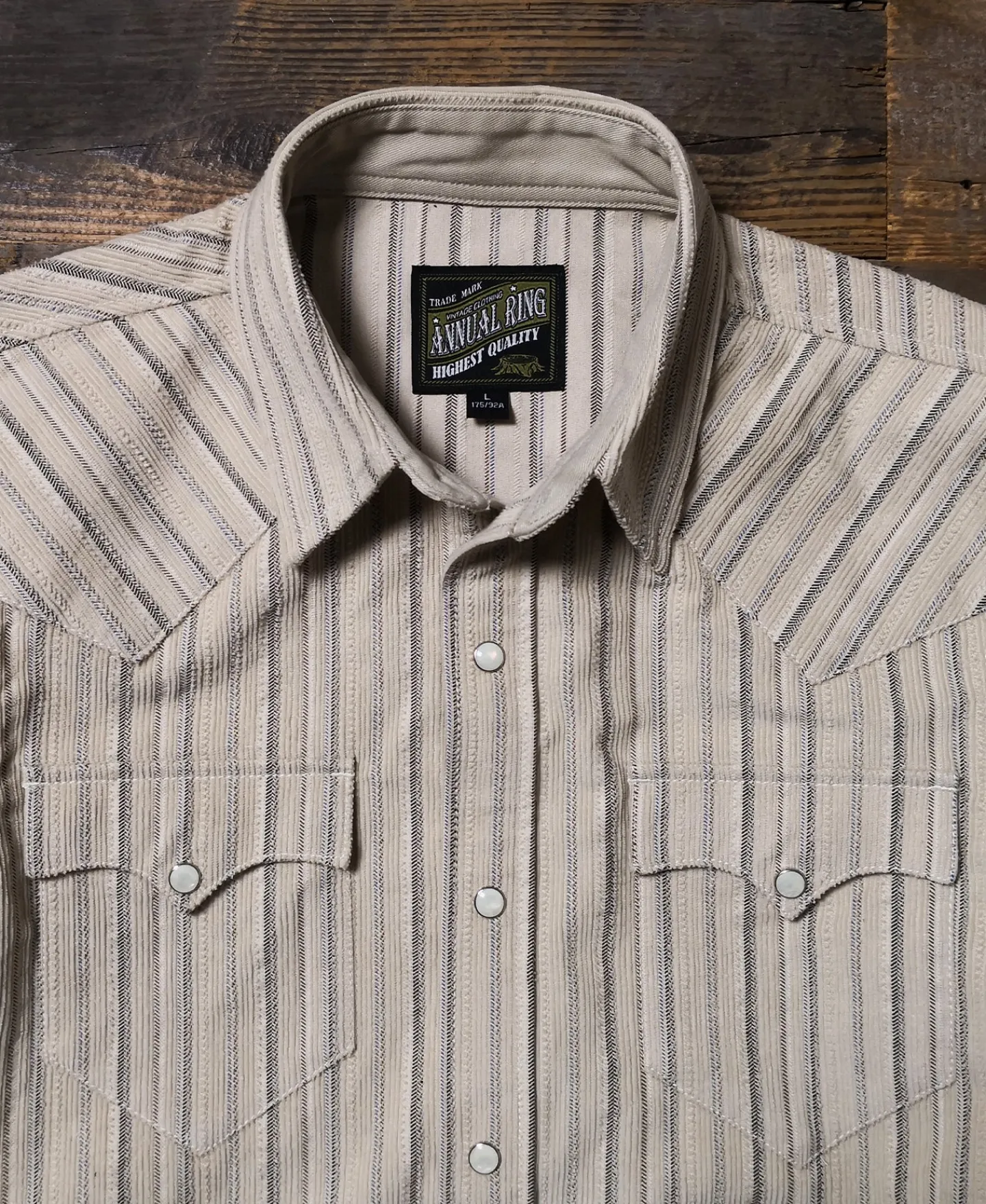 Hot 1950s 8 oz Striped Corduroy Western Shirt Long Sleeve Shirts | Shirts