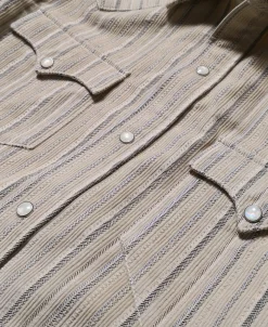 Hot 1950s 8 oz Striped Corduroy Western Shirt Long Sleeve Shirts | Shirts