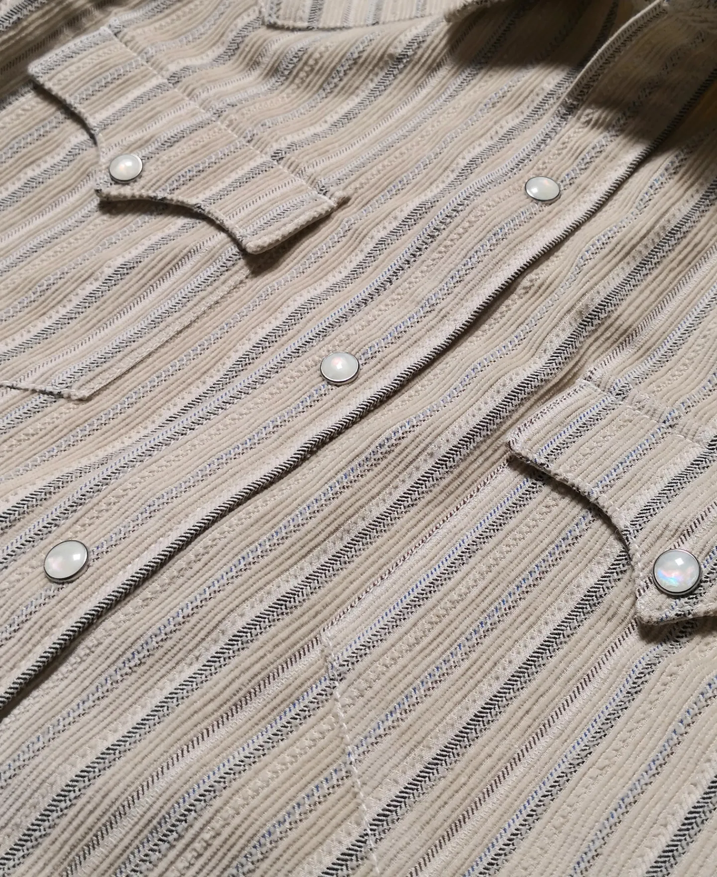 Hot 1950s 8 oz Striped Corduroy Western Shirt Long Sleeve Shirts | Shirts