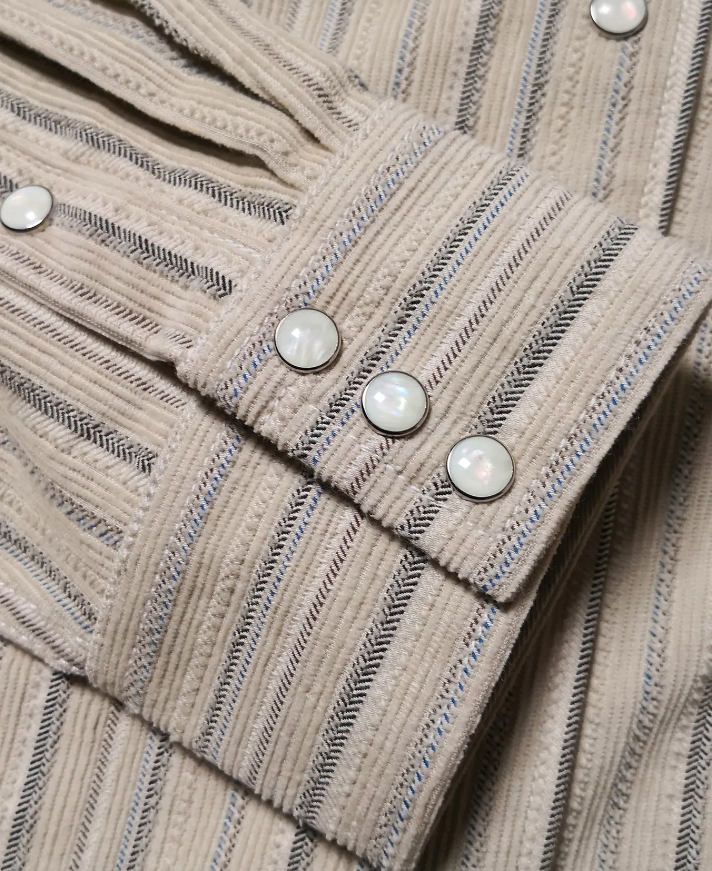 Hot 1950s 8 oz Striped Corduroy Western Shirt Long Sleeve Shirts | Shirts