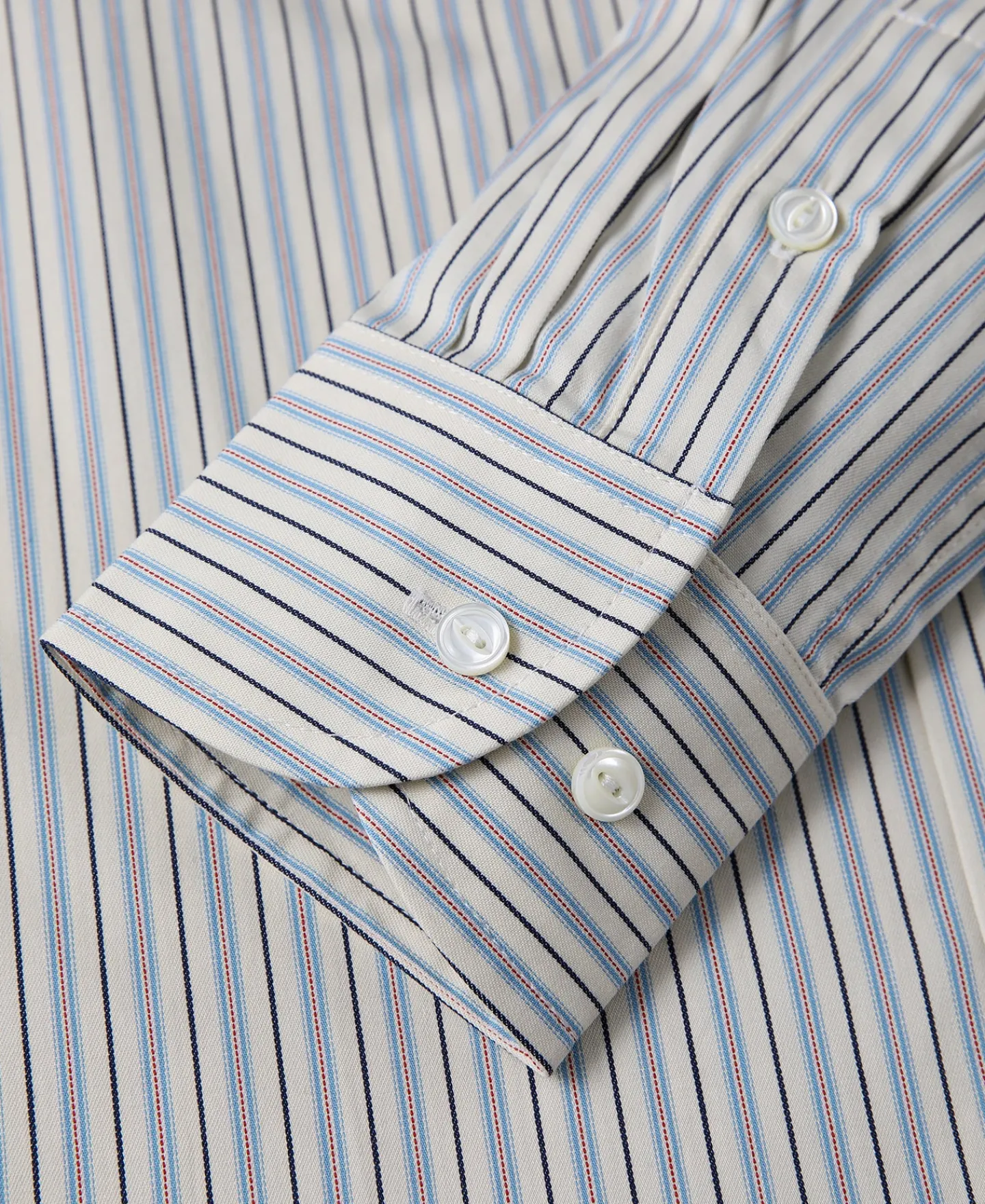Outlet 1930s 5 oz Yarn-Dyed Striped Dress Shirt Long Sleeve Shirts | Shirts
