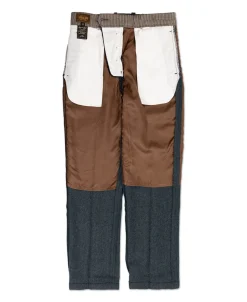 Hot 1930s American Style Herringbone Navy Tweed Trousers Pants&trousers