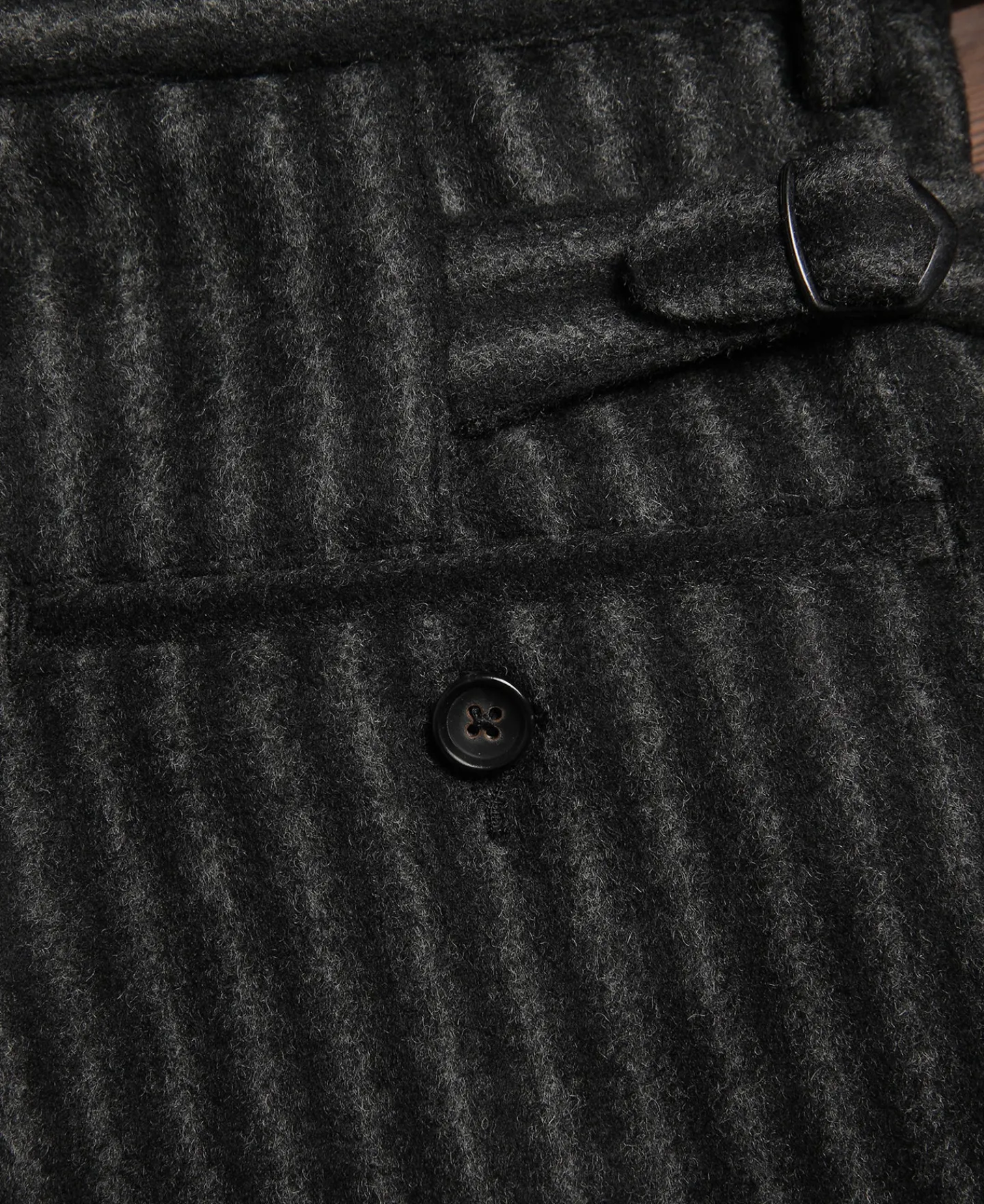 Discount 1920s Black & Gray Stripe Tweed Trousers Pants&trousers