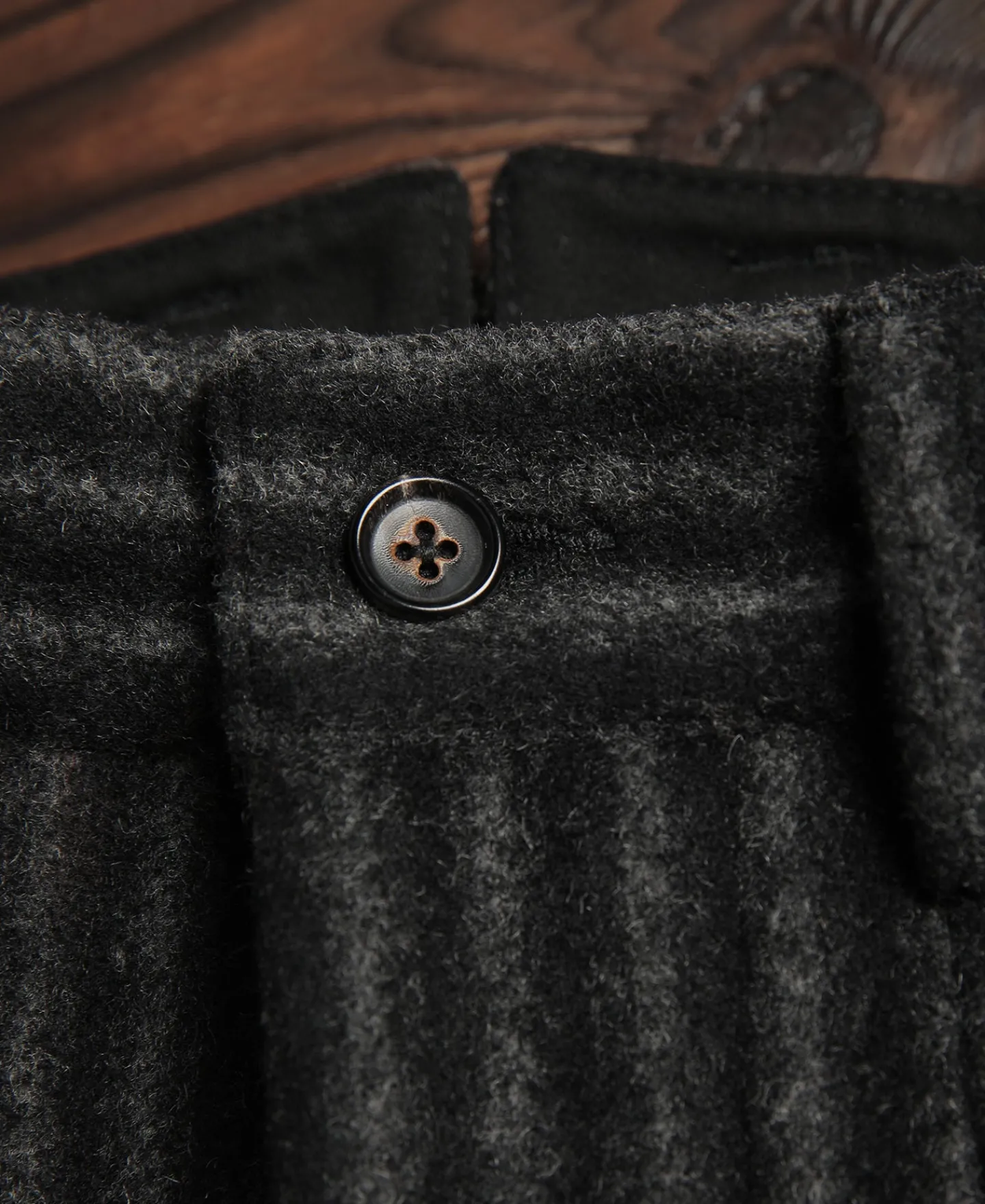 Discount 1920s Black & Gray Stripe Tweed Trousers Pants&trousers