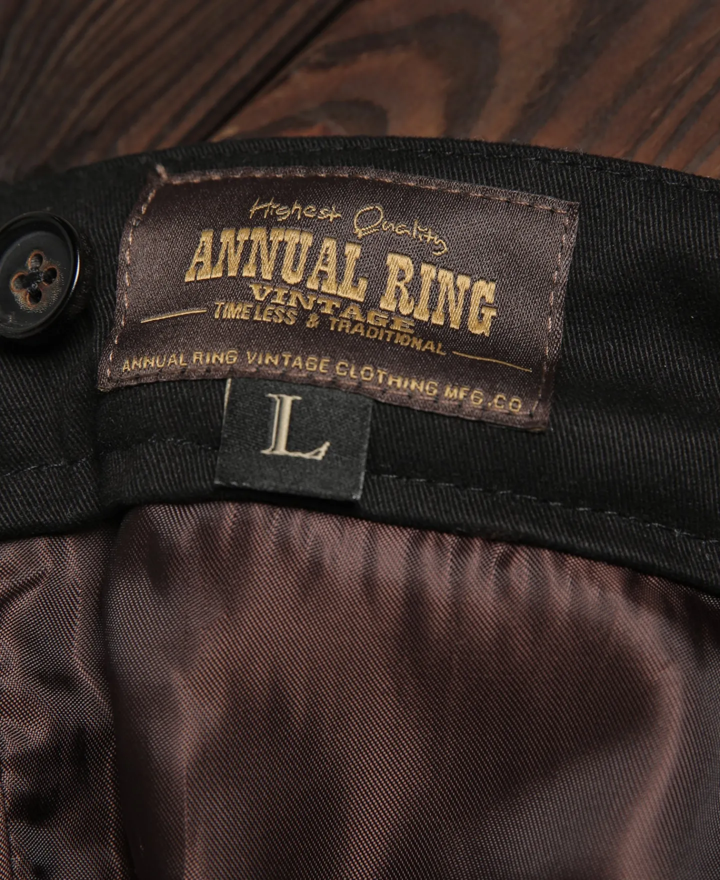 Discount 1920s Black & Gray Stripe Tweed Trousers Pants&trousers