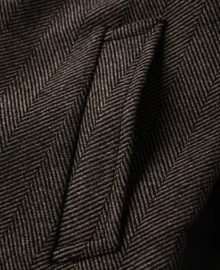 Sale 1920s Brown Herringbone Tweed Balmacaan Coat Jackets&coats