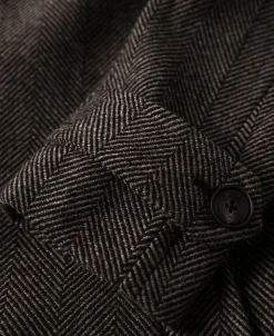 Sale 1920s Brown Herringbone Tweed Balmacaan Coat Jackets&coats