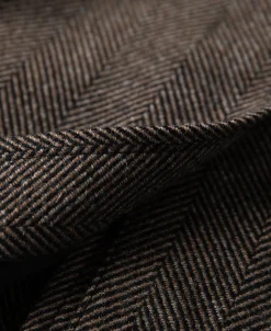 Sale 1920s Brown Herringbone Tweed Balmacaan Coat Jackets&coats
