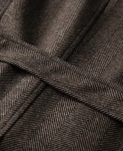 Sale 1920s Brown Herringbone Tweed Balmacaan Coat Jackets&coats