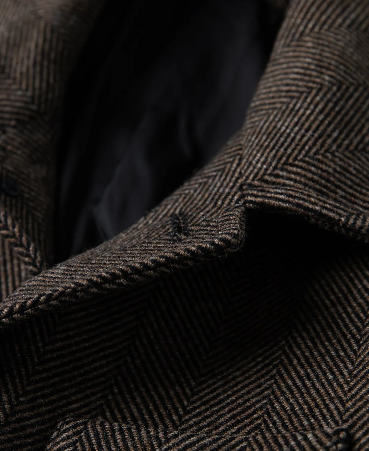 Sale 1920s Brown Herringbone Tweed Balmacaan Coat Jackets&coats