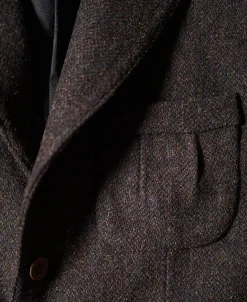 New 1930s Chocolate Brown Tweed Safari Jacket Jackets&coats