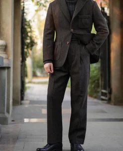 New 1930s Chocolate Brown Tweed Safari Jacket Jackets&coats