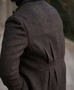 New 1930s Chocolate Brown Tweed Safari Jacket Jackets&coats
