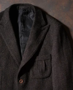 New 1930s Chocolate Brown Tweed Safari Jacket Jackets&coats