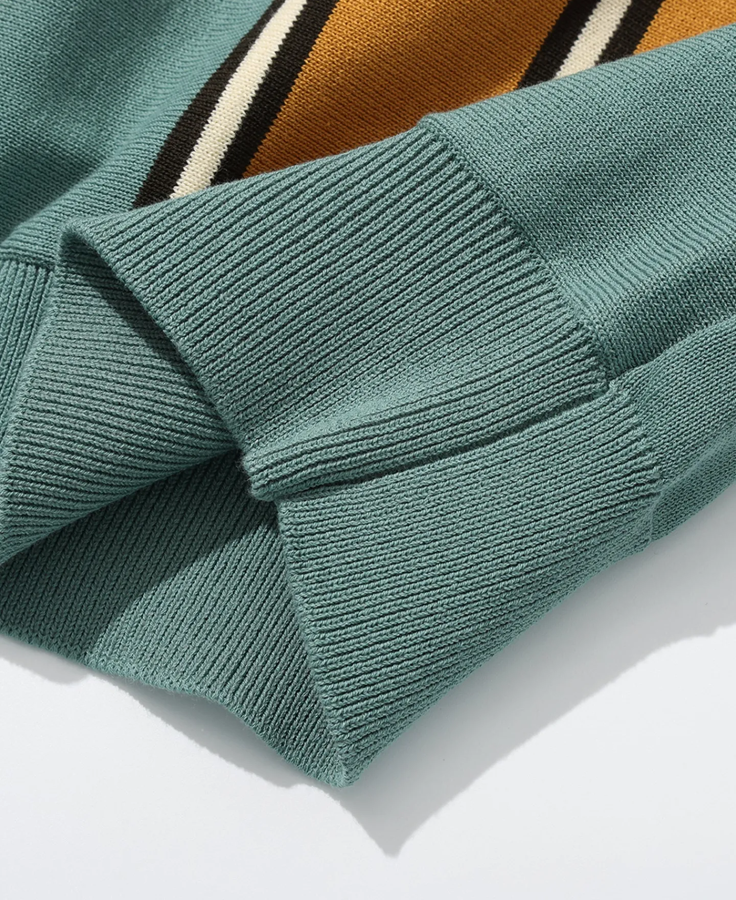 Fashion 1950s Contrast Stripe Polo Shirt Polo Shirts | Short Sleeve T-Shirts