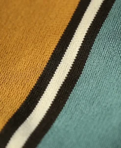 Fashion 1950s Contrast Stripe Polo Shirt Polo Shirts | Short Sleeve T-Shirts