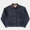 Discount 1940s Corduroy Collar Selvedge Denim Jacket Jackets&coats | Denim Jackets