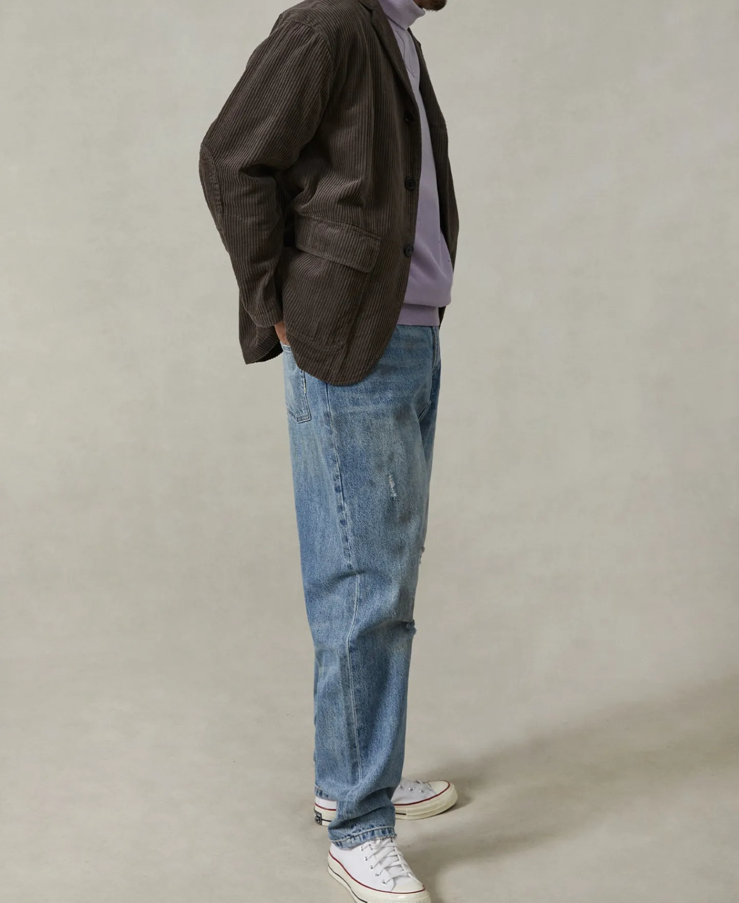 Online 1960s Corduroy Pocket Sport Coat - Gray Jackets&coats