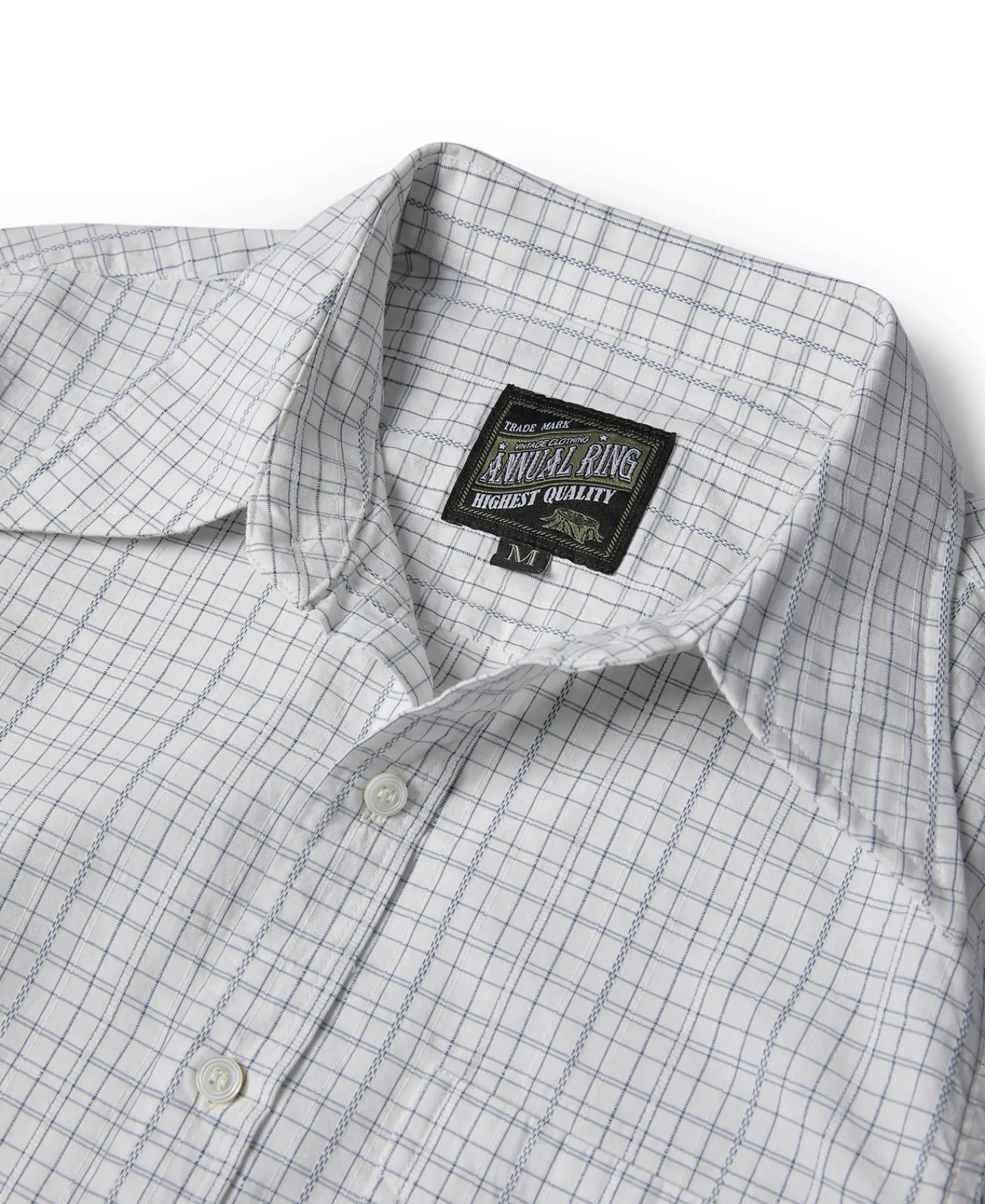 Fashion 1930s Dobby Grid Check Spearpoint Collar Dress Shirt Long Sleeve Shirts | Shirts