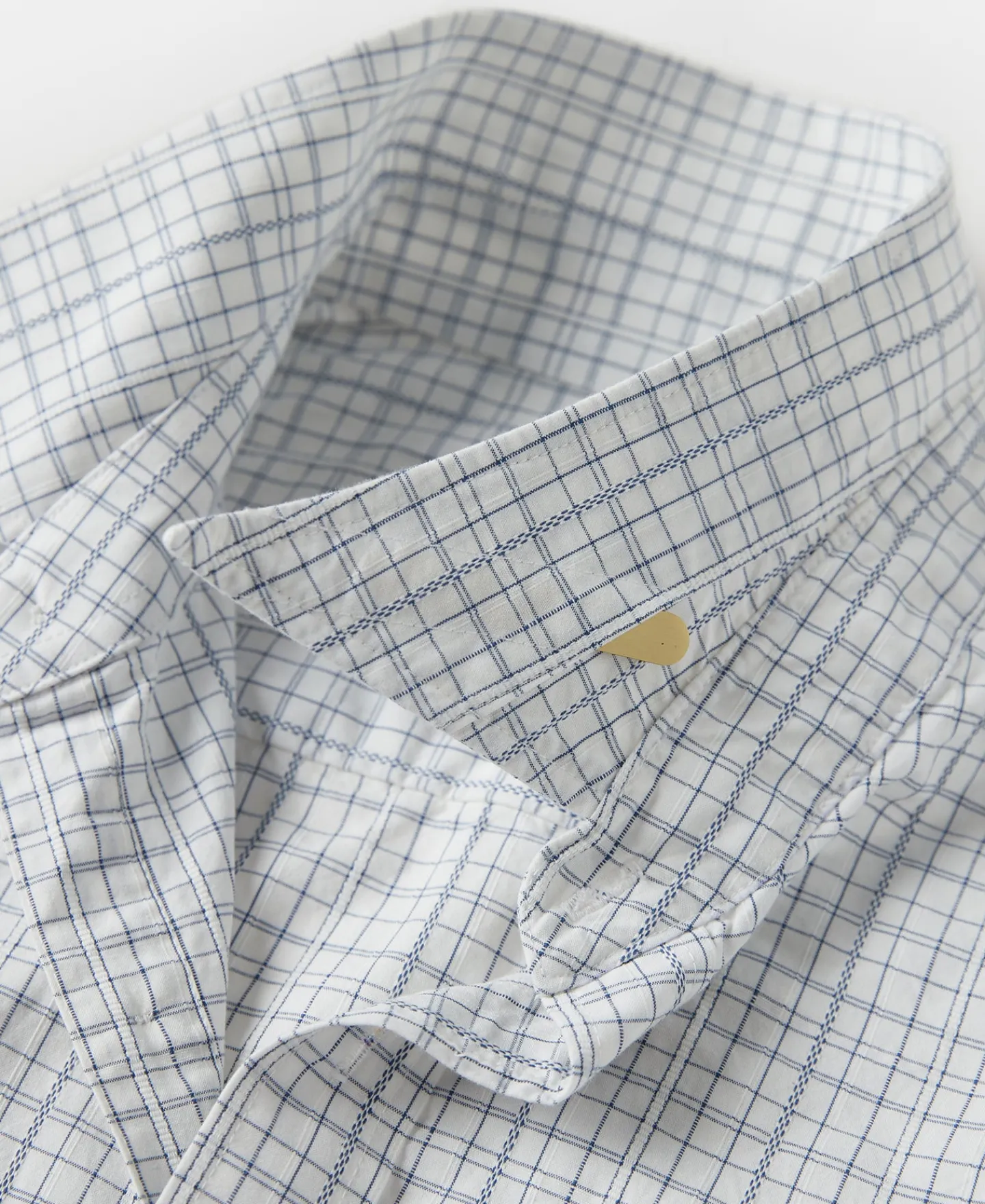 Fashion 1930s Dobby Grid Check Spearpoint Collar Dress Shirt Long Sleeve Shirts | Shirts