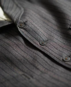 Online 1920s French Salt & Pepper Striped Chambray Vest Waistcoats