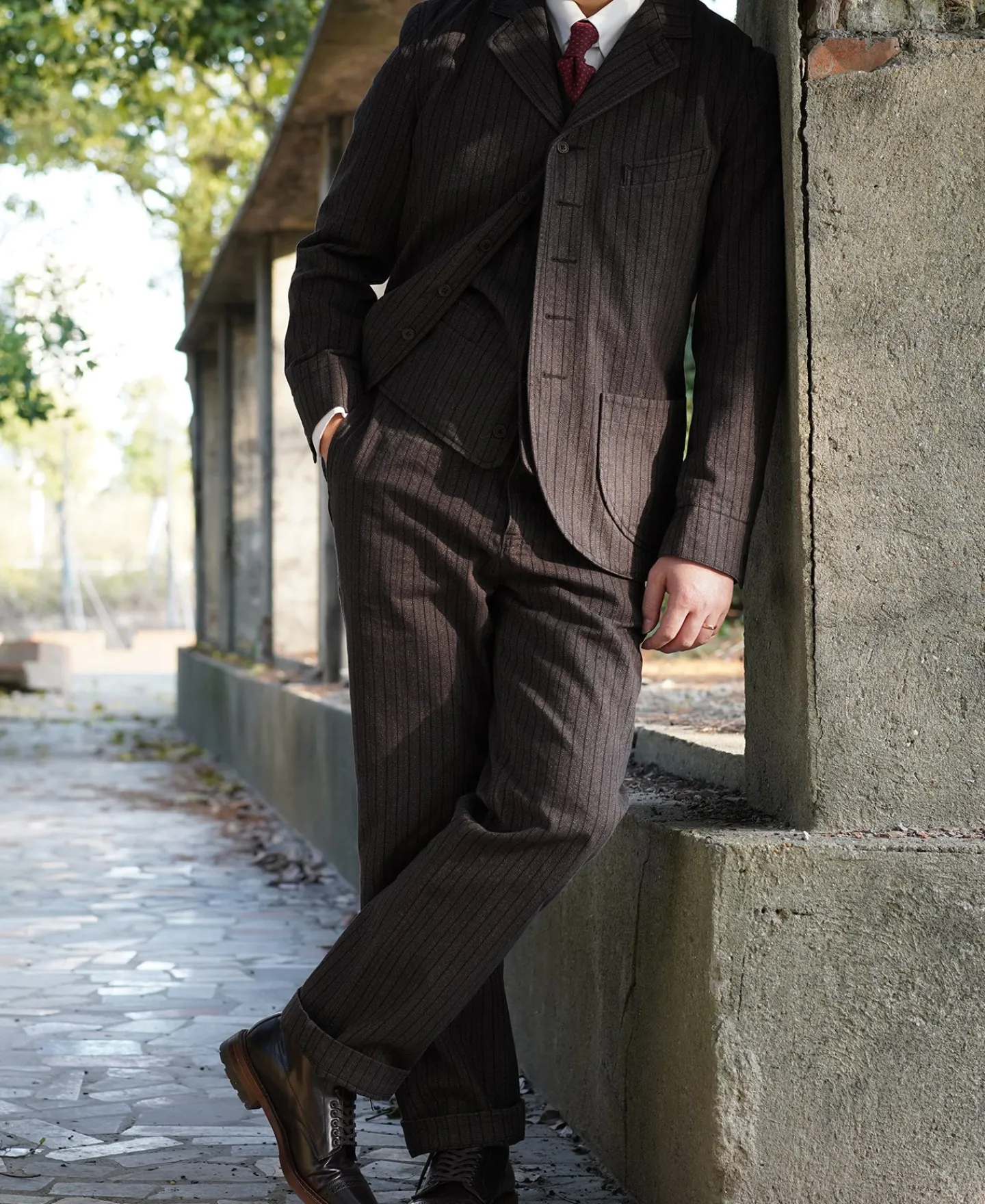 Best 1900s French Salt & Pepper Striped Chambray Sack Jacket Jackets&coats