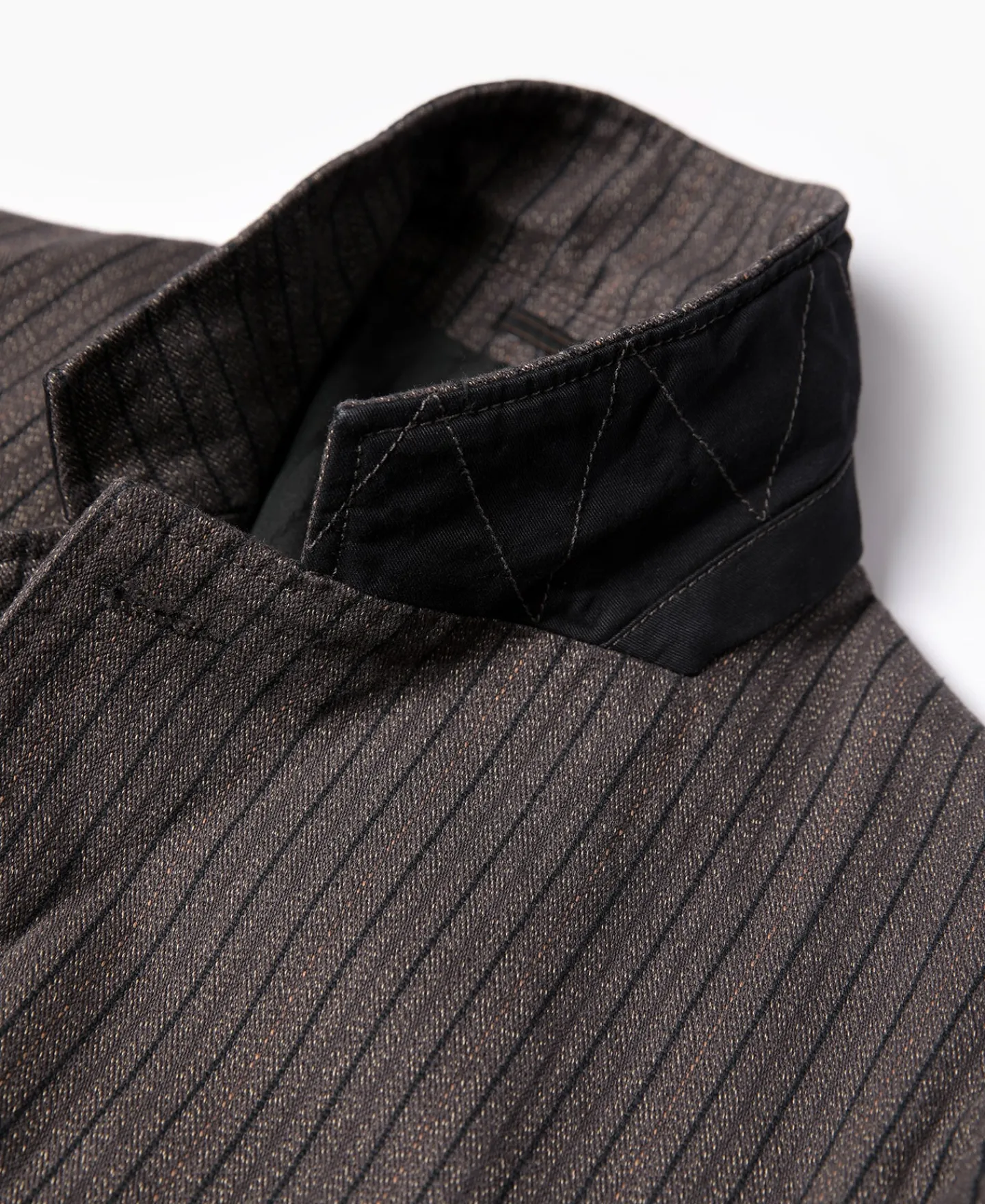 Best 1900s French Salt & Pepper Striped Chambray Sack Jacket Jackets&coats