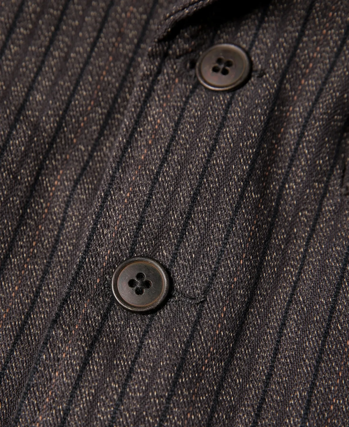 Best 1900s French Salt & Pepper Striped Chambray Sack Jacket Jackets&coats