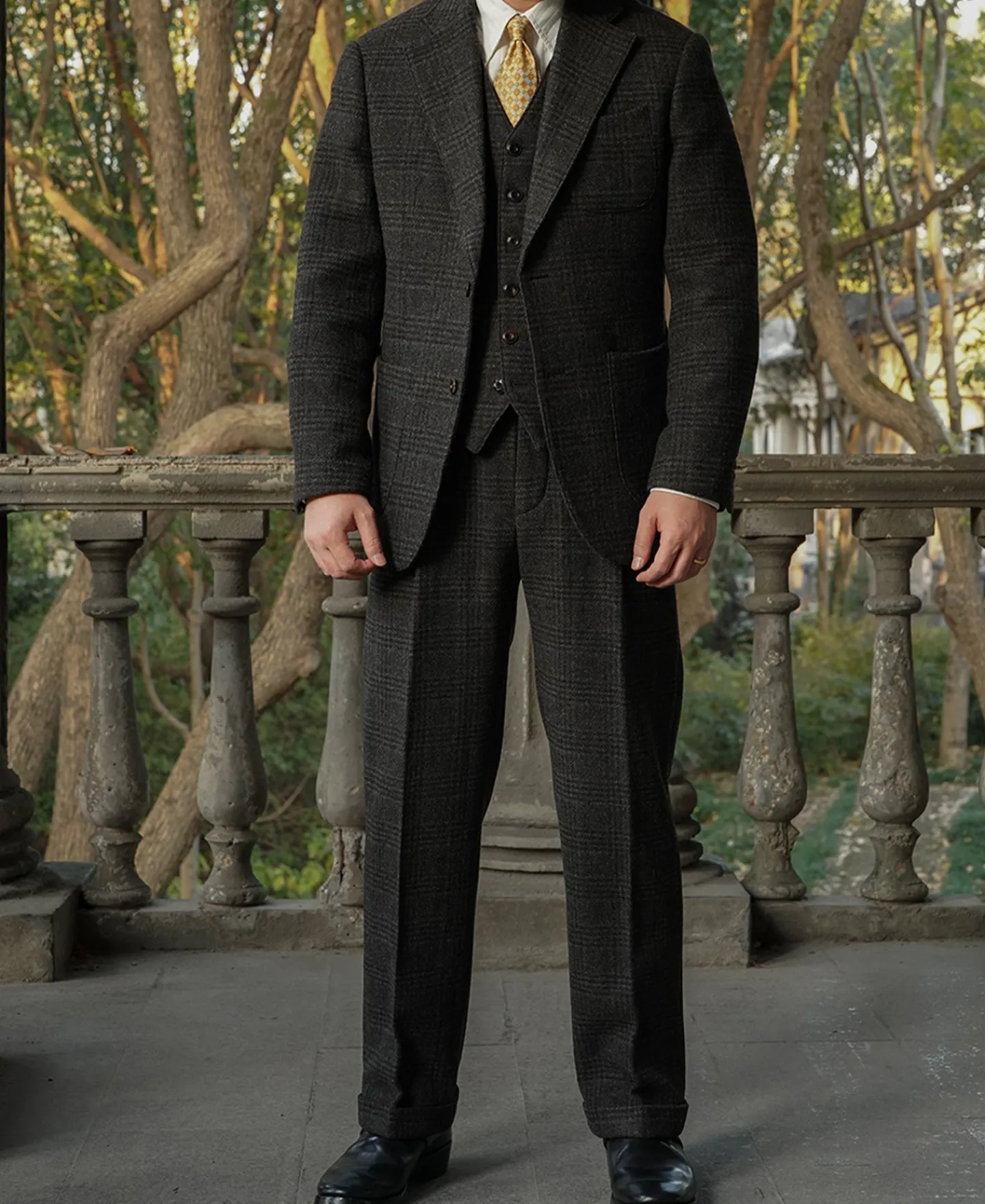 Discount 1930s Glen Plaid Tweed Suit Jacket Jackets&coats