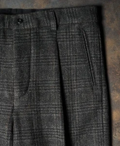Fashion 1930s Glen Plaid Tweed Suit Trousers Pants&trousers