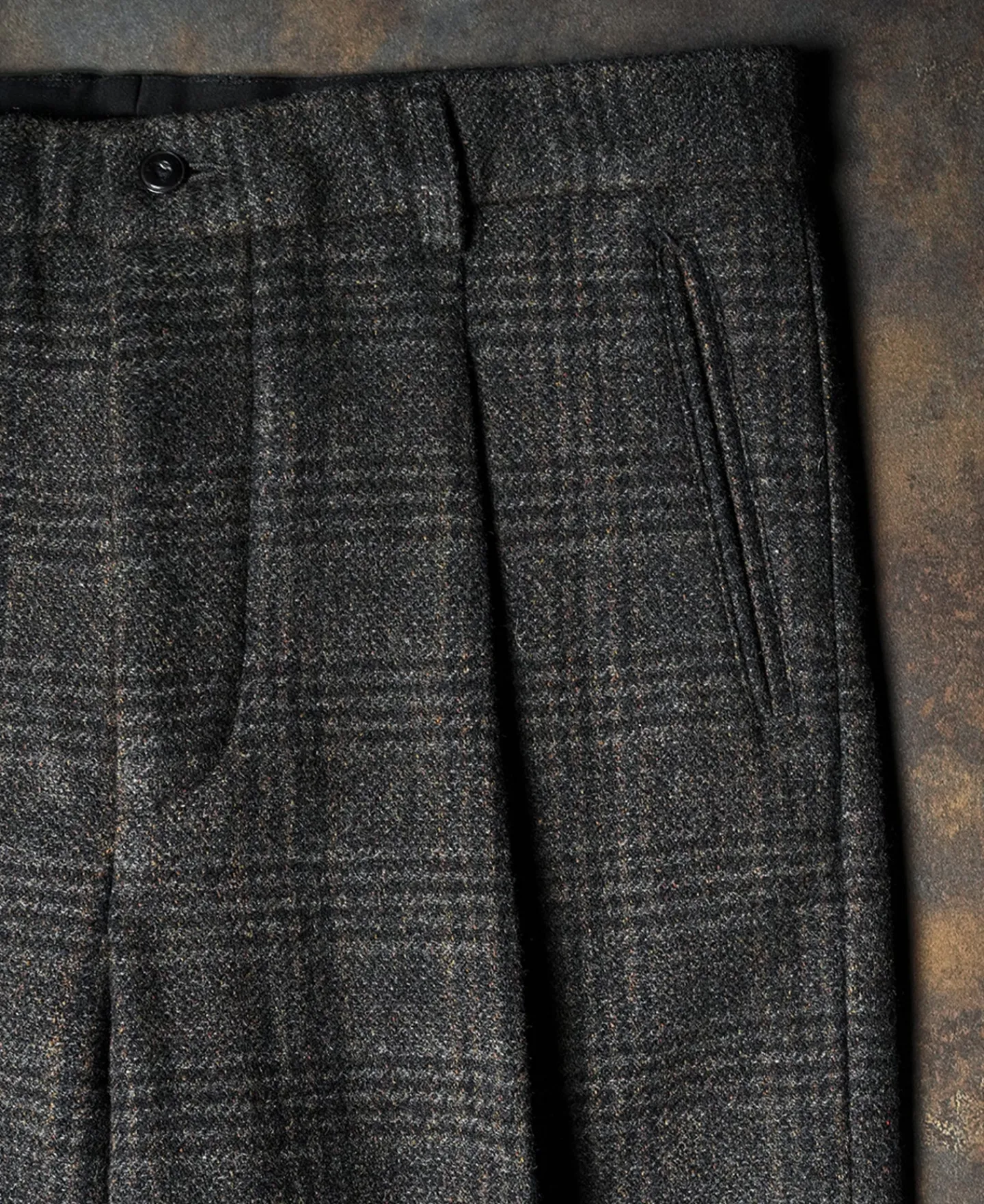 Fashion 1930s Glen Plaid Tweed Suit Trousers Pants&trousers
