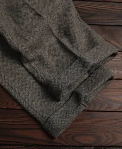Hot 1920s Herringbone Tweed Trousers Pants&trousers