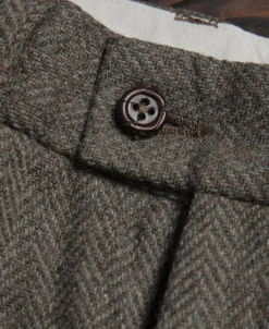 Hot 1920s Herringbone Tweed Trousers Pants&trousers