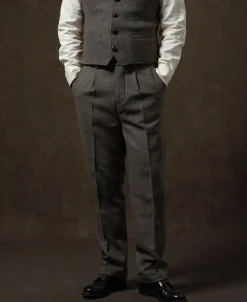 Hot 1920s Herringbone Tweed Trousers Pants&trousers