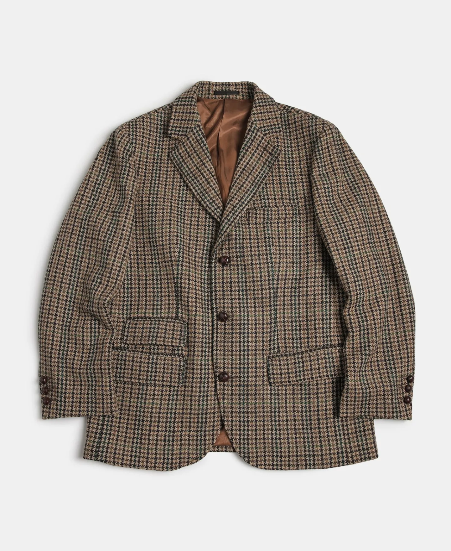 Fashion 1950s Houndstooth Tweed Blazer Jackets&coats