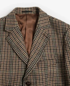 Fashion 1950s Houndstooth Tweed Blazer Jackets&coats