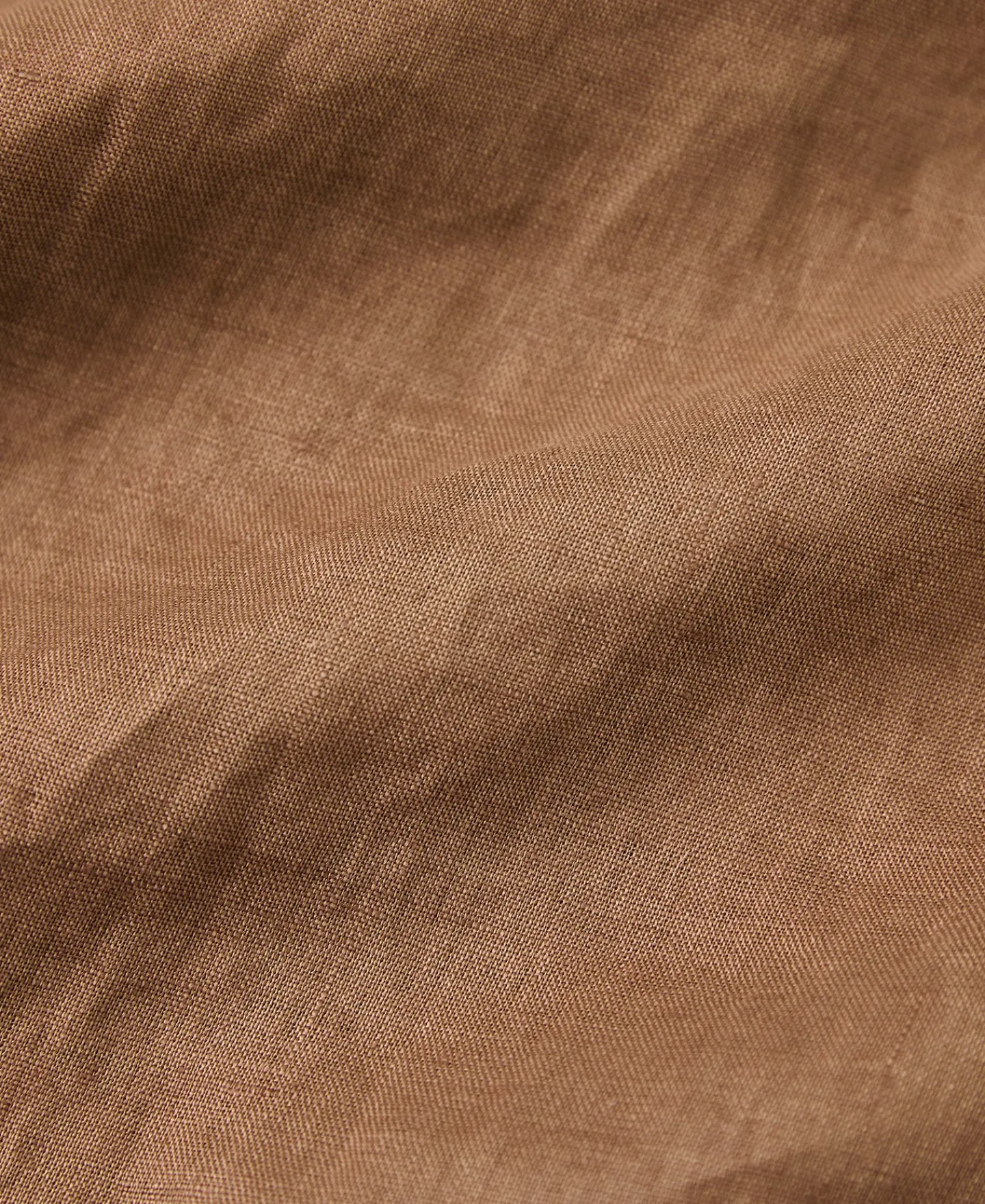 Hot 1950s Italian Collar Linen Shirt - Brown Short Sleeve Shirts | Shirts